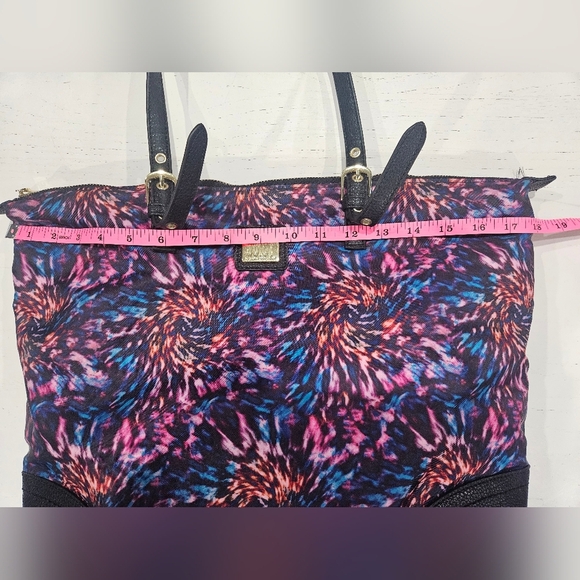 Rare Juicy Couture Tote Bag Tie Dye Colorful Weekend Travel Bag - Picture 7 of 12
